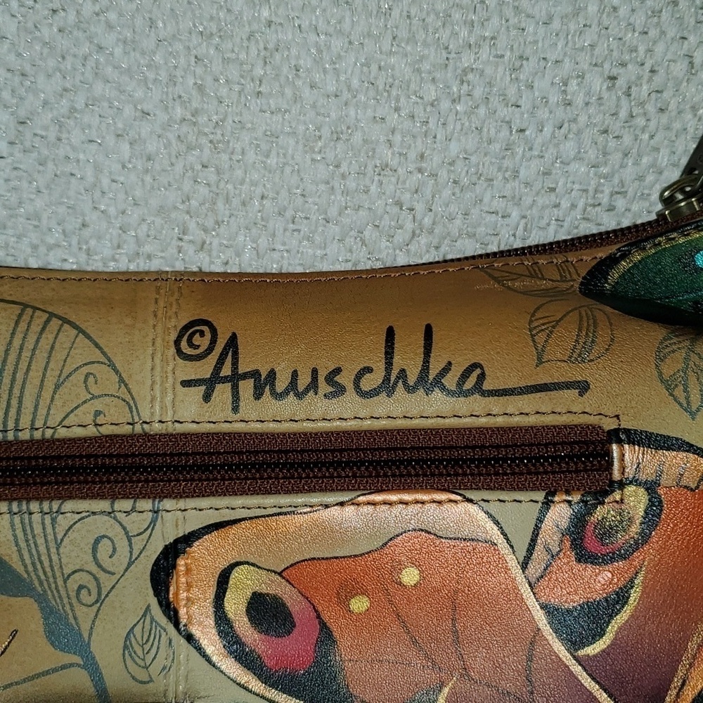 NWT Anuschka Butterfly Hobo Shoulder Bag Purse - Picture 5 of 16